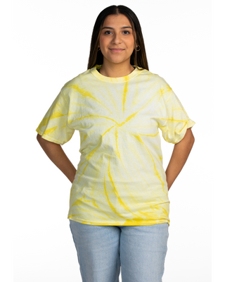 CYCLONE TEE SHOP - Cyclone Spiral Tie Dye Tee - Pale Yellow