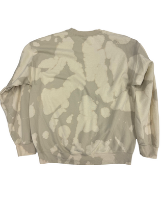 Bleach Wash Essential Fleece Crew Sweatshirt - Sand Gobi