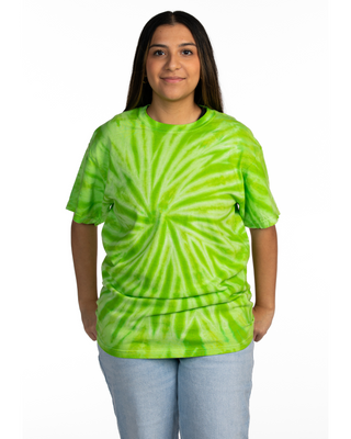 Dyenomite Deal - Cyclone Spiral Tie Dye Tee - Lime