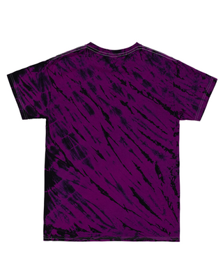 TEE SHOP - Black/Purple Tiger Stripe Tie Dye Tee