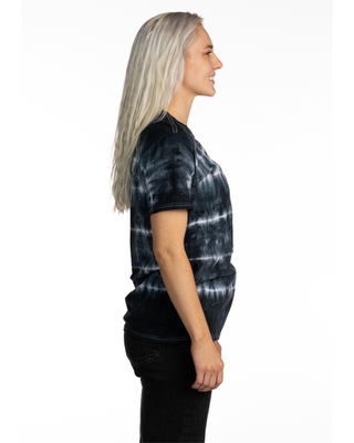 Dyenomite Deals - Black Shibori Stripe Tie Dye Tee