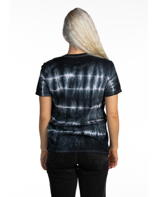 Dyenomite Deals - Black Shibori Stripe Tie Dye Tee