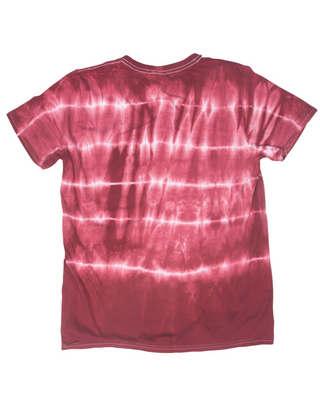 Dyenomite Deal Maroon Shibori Tie Dye Tee