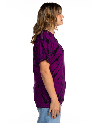 TEAM SHOP - Black/Purple Tiger Stripe Tie Dye Tee