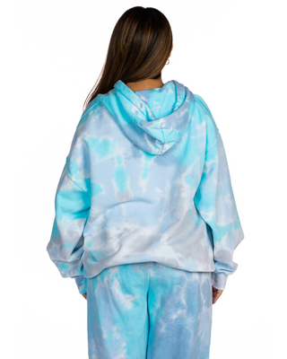 Dyenomite Deal - Dream Cloud Dye Essential Fleece Hoodie - Turquoise