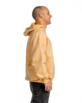 Bleach Wash Essential Fleece Hoodie - Gold Gobi