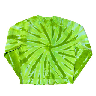 MAGIC RIVER - Pinwheel Spiral Crewneck Sweatshirt - Lime Green