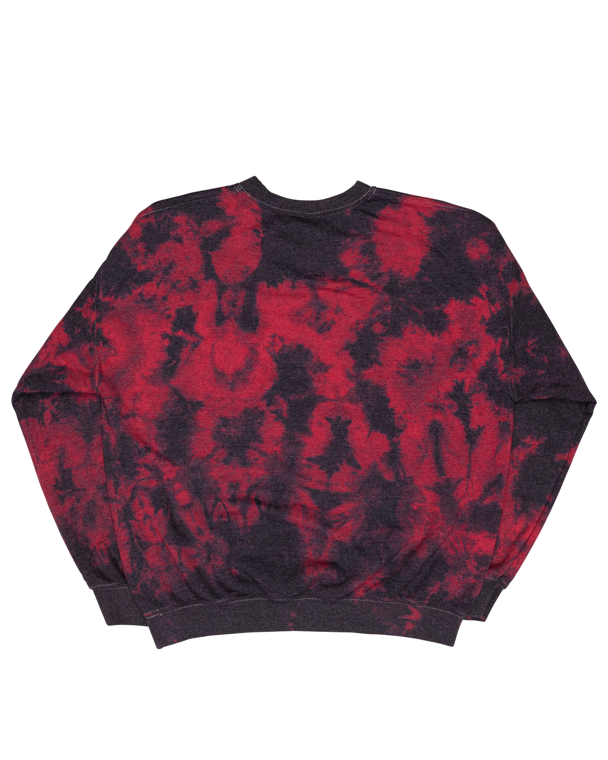 Red tie dye sweatshirt sales